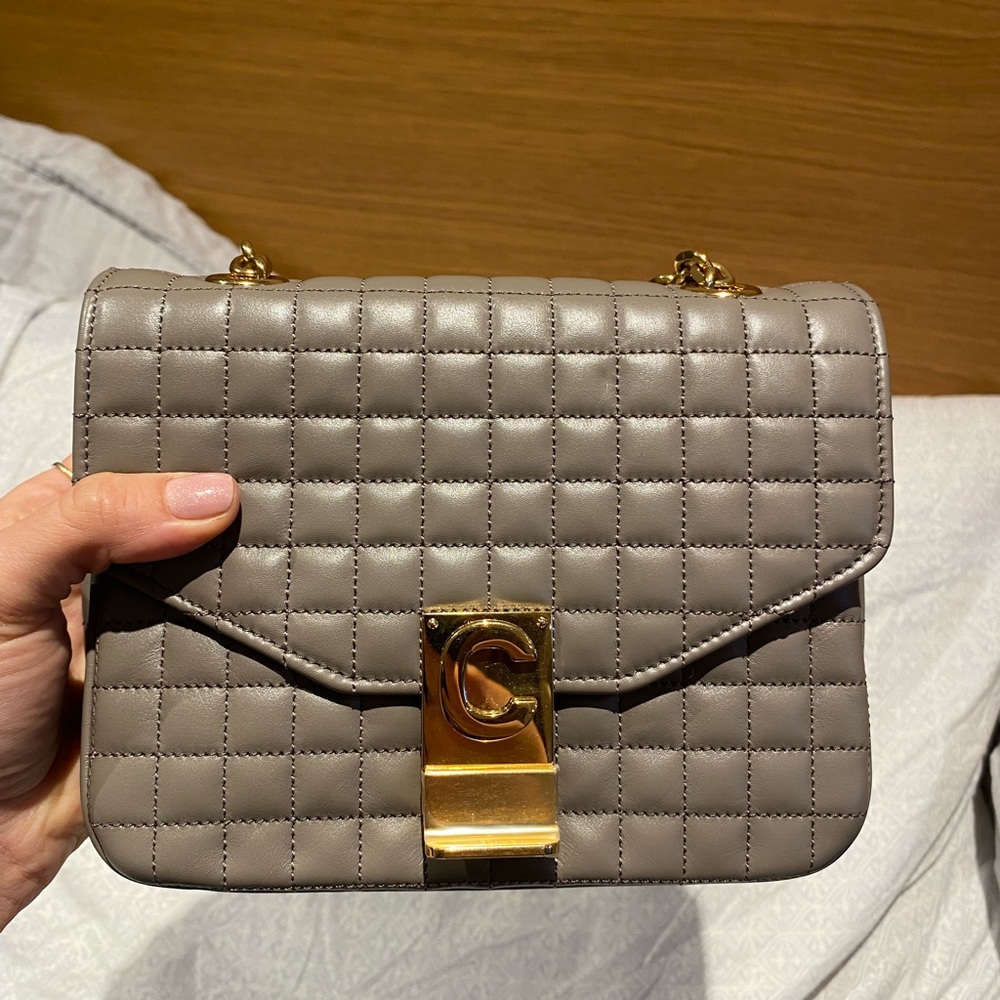Celine C Bag Quilted Calfskin in ‘Pebble’